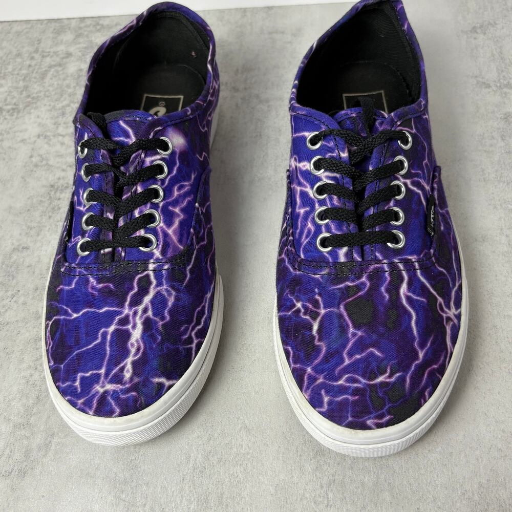 Vans Authentic Lo Pro "Digi Lightning" Purple Black Men's 6 Women's 7.5